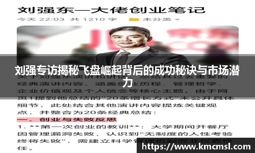 刘强专访揭秘飞盘崛起背后的成功秘诀与市场潜力